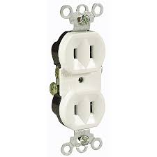 PNS 4025-WCC20 CC RECEPT DUP NON-GRD 15A 125V WH 2 WIRE Pass & Seymour 4025-WCC20 Duplex Receptacle, Non grounded 15Aam 125V - White